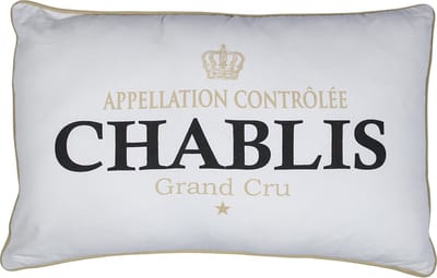 kussen wijn chablis wit 40x60cm