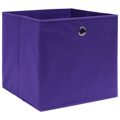 vidaXL - Opbergboxen - 4 - st - 32x32x32 - cm - stof - paars