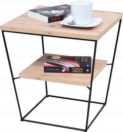 FutuStal Artisan Serie - Druciany Tafel - Zwart - 43 cm - Industrieel Ontwerp