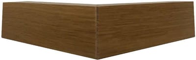 Meubelpoot hoek 16 bij 16 cm en hoogte 4 cm van massief hout - Set van 4 stuks