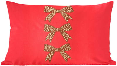 Sierkussens - Kussentjes Woonkamer - 60x40 cm - Strikken - Panterprint - Rood