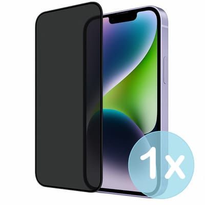 Privacy Screenprotector Geschikt voor iPhone 14 Plus – Anti-Gluren – Krasbestendig Gehard Glas 9H – Volledige Dekking – FuturiQ