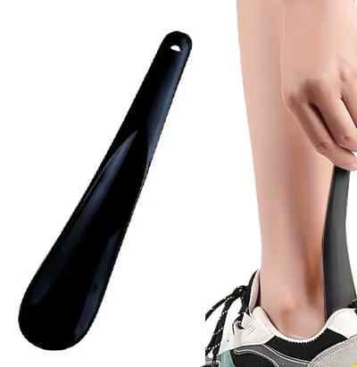Schoenlepel – Lichtgewicht & Ergonomisch – 19,5 cm – Zwart – Stevige Plastic Schoentrekker voor Mannen, Vrouwen & Ouderen | Comfortabel Schoenhoorn | Reisformaat | Duurzaam & Glad Afgewerkt