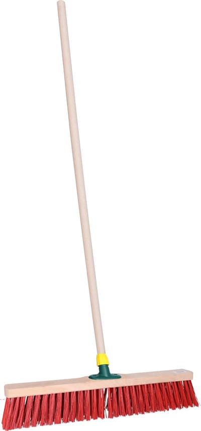 Brumag Straatbezem ODIN voor harde ondergrond - Harde bezemkop van 50 cm breed - Houten steel 120 cm