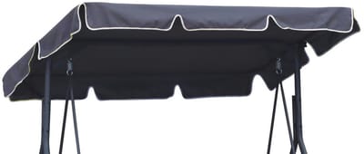 FEROCITY - Vervangend dak tuinschommel, universeel zonnedak voor 3-zits schommelbank, voor Hollywood-schommel - dakbedekking - Waterafstotend - 112 x 166 cm - Cordura - Graphiet