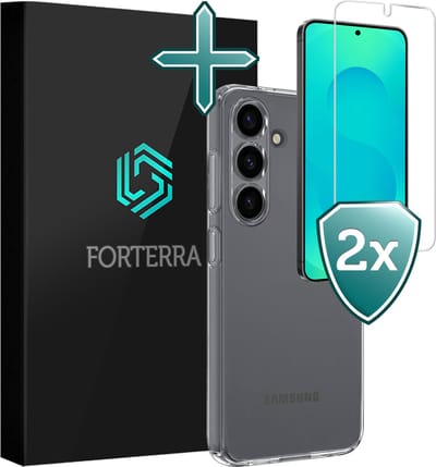 Hoesje Met 2x Screenprotector - Geschikt voor Samsung Galaxy S25 - Sterk & Shockproof - Telefoon Hoes - Back Cover - Siliconen Case - Transparant
