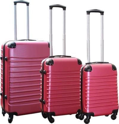 Travelerz kofferset 3 delig met wielen en cijferslot - handbagage koffers - ABS - roze