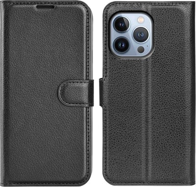 Coverup Hoesje - Geschikt voor iPhone 14 Pro Max Hoesje - Coverup Book Case - Zwart