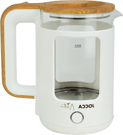 Elektrische Waterkoker - Glas Waterkoker - Snel Water Koken - Automatische Uitschakeling - 18 Liter - Wit
