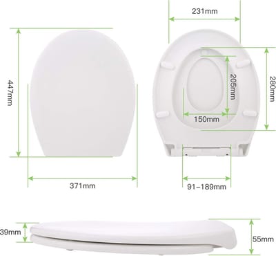closing mechanism I High quality - toiletdeksel met snelsluiting voor eenvoudige reiniging, Duroplast wc-deksel