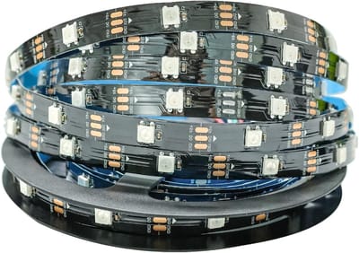 SnelShoppen - 5V WS2812B LED Strip 5 Meter RGB Pixel Strip 150 LEDs IP30 Flexibel Volle Kleuren Individueel Aanspreekbaar voor Feesten, Decoratie en D