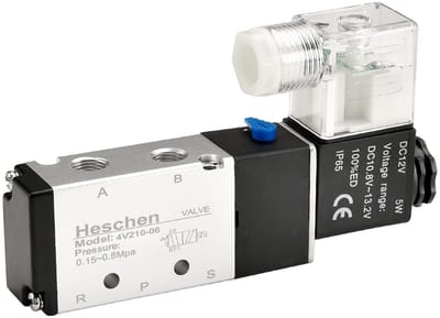 Dailygoody - Pneumatische Solenoid Ventiel - 5 Wegs 2 Positie - Compact en Duurzaam - PT1/8 - Efficiënte Sturing - Voor Pneumatische Systemen - Model