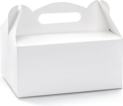 Cake doosjes / traktatie doosjes wit 19 x 14 x 9cm, 10 stuks