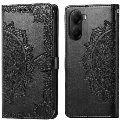 imoshion Hoesje - Geschikt voor Xiaomi Poco X7 Pro - Mandala Bookcase - Zwart