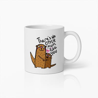 There’s No Otter Mum Like You Mok 330ml – Leuke Koffiebeker Cadeau voor Mama, Moederdag & Waardering