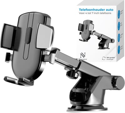 Nuvance Telefoonhouders Auto - GSM houder - 360° - Zuignap voor Raam & Dashboard - Telefoonhouder