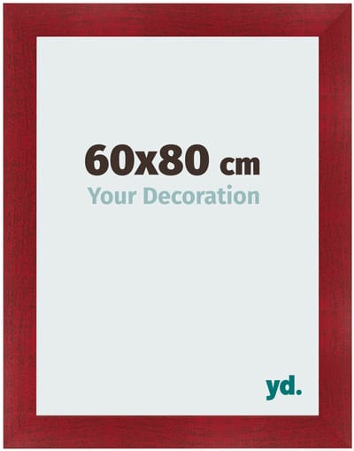 Your Decoration - Fotolijst 60x80 cm - MDF - Wijnrood Geveegd - Pisa