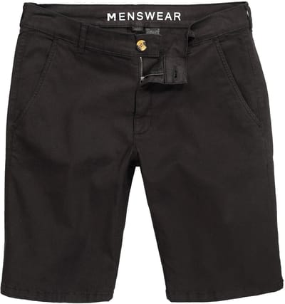 Men Plus - Heren - MEN+ Chino Bermuda - Zwart - Maat 70