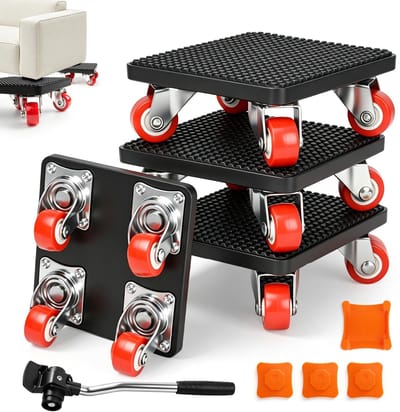 Dailygoods- Meubeltransportwielenset 9-delig - 360° Draaibare Wielen - Maximaal 500 kg Draagvermogen - Hoogwaardige Materialen - Antislip Ontwerp - Geschikt voor Zware Meubels - Meubelrollen