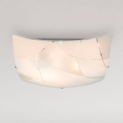 Globo Plafondlamp Paranja, hoekig, 30x30cm, patroon