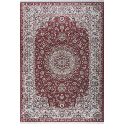 Muratap Star klassiek oosters vloerkleed wasbaar anti slip rood 80x150 cm