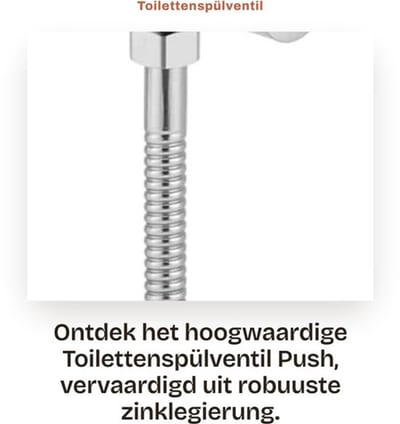 Toilettenspülventil Automatisch - Zinklegierung - Urinalknopf - 1/2 Zoll - 3-10 seconden spültijd - Duurzaam en robuust - Spülknop