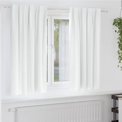 vidaXL Zwart-out Gordijnen met Ringen 2 st Helder wit 175 x 140 cm