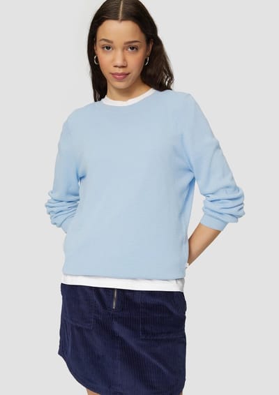 Q/S designed by - Pull - Maat XL - Vrouwen - blauw - Viscose