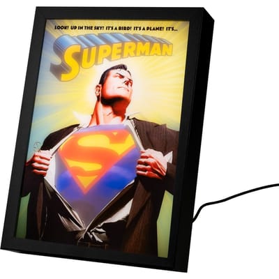 Superman Framed LED Print 28 x 20 x 5cm