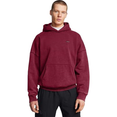 Under Armour Heren Relaxed Fit Drop Sleeve Hoodie (Rood)