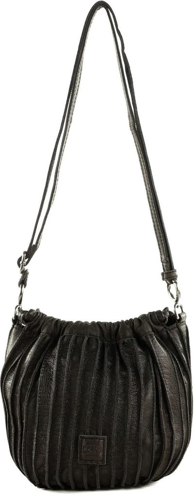 FREDsBRUDER Leren Schoudertas Say Hello Drawstring Bucket Bag Brown Donkerbruin