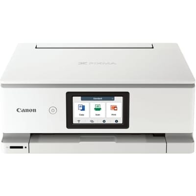 Canon PIXMA TS8751 multifunctionele printer, 3 in 1, USB/WLAN/Cloud/SDCard, auto duplex/mobiel printen, tot A4, incl. 6 inktcartridges, wit