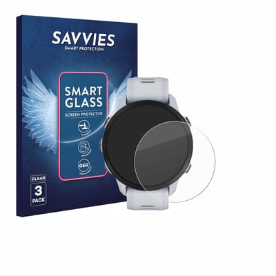 3 Stuks Savvies Screenprotector - geschikt voor Garmin Forerunner 955 - beschermfolie glas transparant