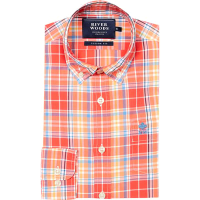 River Woods Custom Fit Checked Shirt Multi Size: 14 | Shirts Outlet | Unisex |