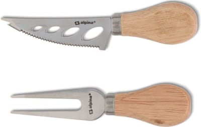 alpina Kaasmessen Set 2-delig – Messen voor Harde en Zachte Kaas – Kaasmes Set RVS voor Borrelplank