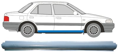 Reparatie dorpel voor Mazda 323 BG 1989-1994 / Links = Rechts (symmetrisch)