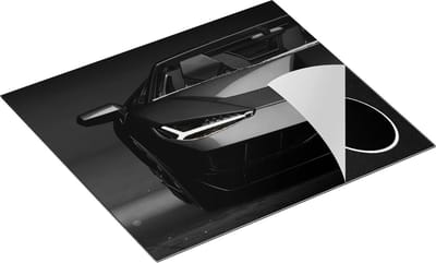 Chefcare Inductie Beschermer Zwarte Sportwagen Auto - 60x50 cm - Afdekplaat Inductie - Kookplaat Beschermer - Inductie Mat