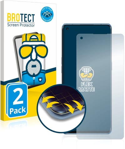 BROTECT - Screenprotector voor Oppo Reno 6 Pro 5G (Snapdragon) - Folie Beschermfolie matte volledig dekking 2 Stuks