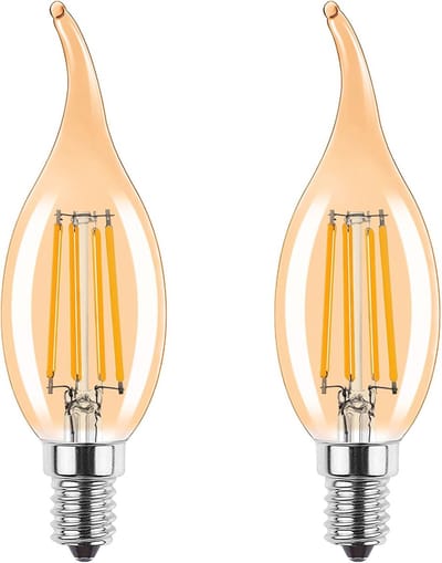 Dimbare Vintage E14 Kaarslamp - 4W Vervangt 35Watt - Set van 2 Warm Wit