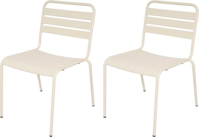 MaximaVida metalen tuinstoel Max ivoor - doos per 2 stuks