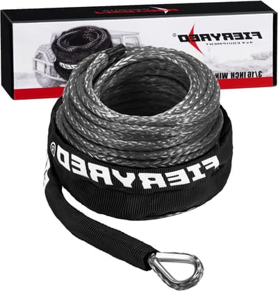 Synthetisch Lier Touw - Lierlijn Kabeltouw - Off Road Herstel - Nylon Beschermhoes - 1.9 cm x 15.2 m