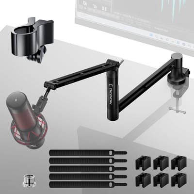 15 inch 360° draaibare microfoonarm met tafelhouder voor streaming gaming podcasting