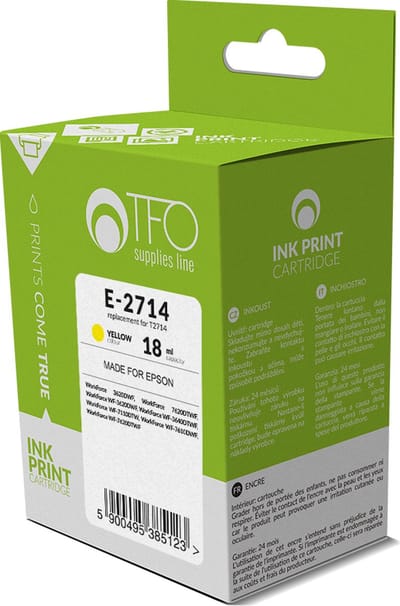 Epson Inkt/Toner cartridge E-2714 - Vervangt T2714 - Geel - Geschikt voor Epson WorkForce 7620DTWF, Epson WorkForce WF-3620DWF, Epson WorkForce WF-3640DTWF, Epson WorkForce WF-7110DTW, Epson WorkForce WF-7210DTW, Epson WorkForce WF-7610DWF