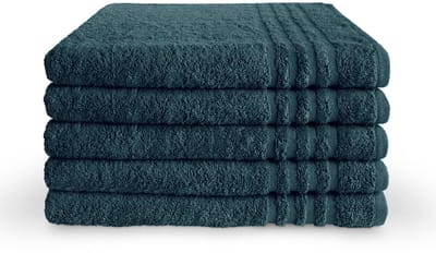 Byrklund Handdoeken 70 x 140 - Set van 5 - 100% Katoen - Hotelkwaliteit - Zacht en Absorberend - Donker Blauw