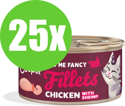 25x Edgard & Cooper Cat Fillets Chicken/Shrimp - 70 gr - Natvoeding Kat