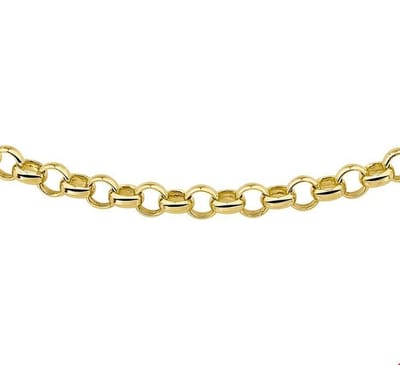 Zilgold Collier goud met zilveren kern Jasseron 5,0 mm 45 cm