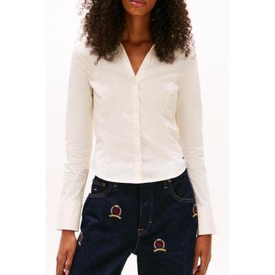 Tommy Hilfiger Tjw Baby Fit Long Blouse Ecru Taglia: XL | Maglie a manica lunga Outlet | Donna | Marrone