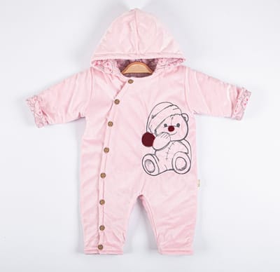 baby jas - babykleding - winterjas baby - kinderkleding jongens en meisjes - zacht en warm - rose - newborn - maat 86 - 18 tot 24 maanden