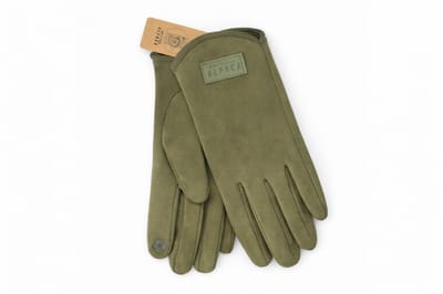 American Alpaca - Dames Suède- Handschoenen – Warm & Zacht - Olijfgroen