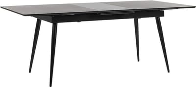 MALDON - Uitschuifbare eettafel - Zwart - 90 x 160/200 cm - MDF